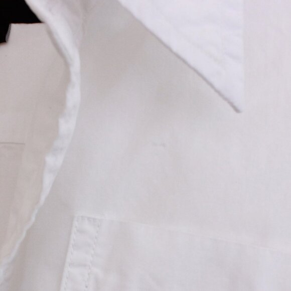 R13 Crossover Bubble Shirt in White Long Sleeve Cotton Button Down - Picture 7 of 15